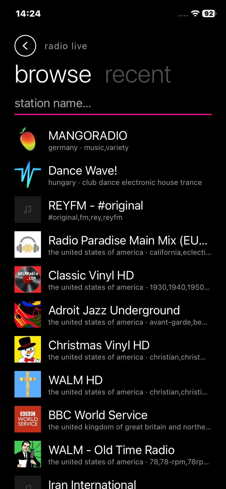 Live radio